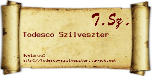 Todesco Szilveszter névjegykártya